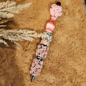 Blush Bloom Luxe Rhinestone Statement Pen